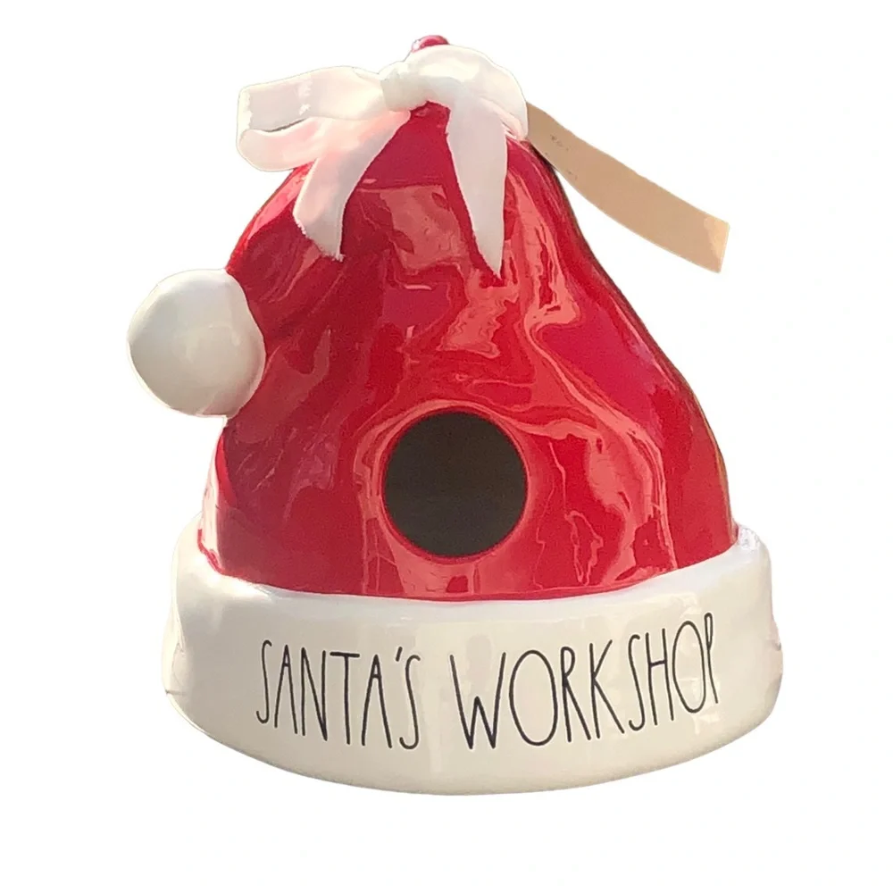 New Rae Dunn Santa’s workshop bird house